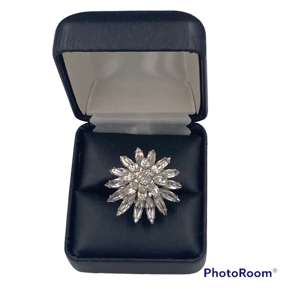 Vintage Napier Layered Rhinestone Cocktail Ring